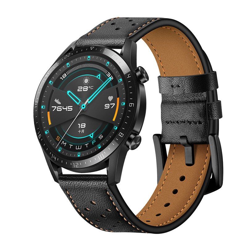 For Huawei Watch GT 2 46mm Smart Watch Strap Genuine Leather Band Bracelet For GT2 42mm /Honor Watch Magic 2 Straps Bands Belt