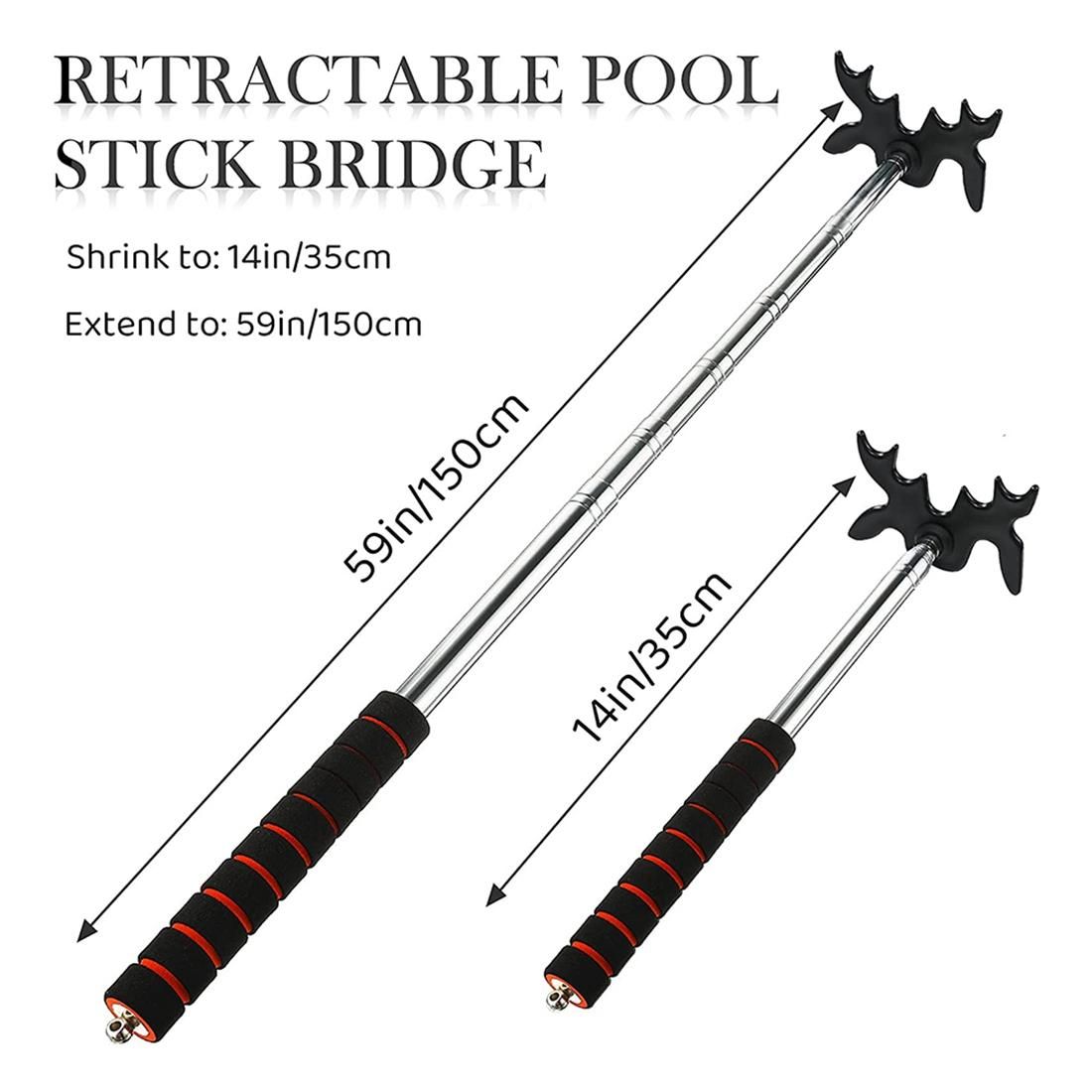 Billiard Cue Stick Bridge with Bridge Head, for Pool Table,