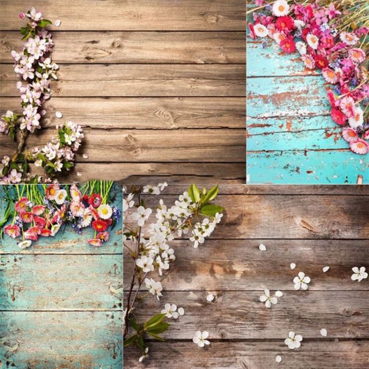 1.25m X 0.8m Imitation Wood Grain Board Background Cloth