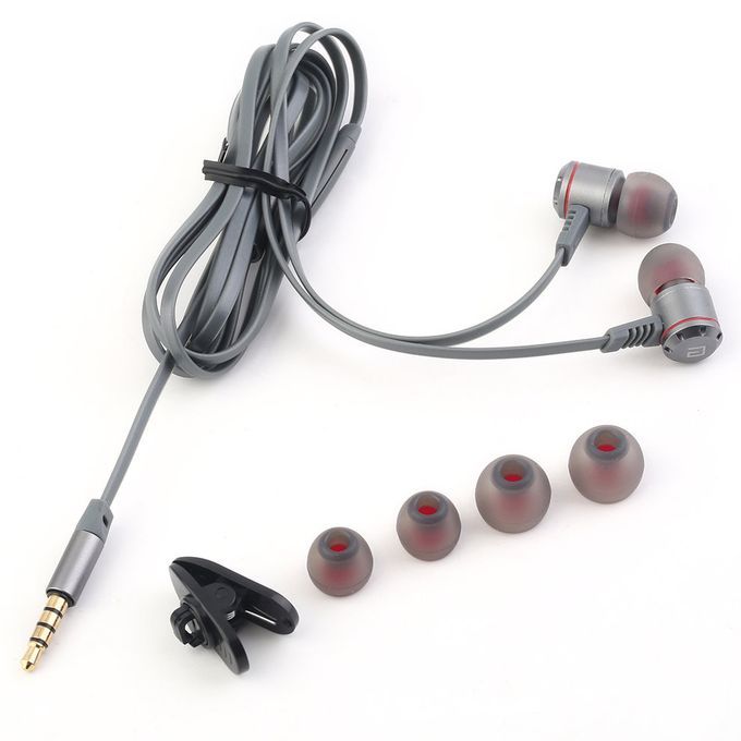 M410   Earphone Wired    R B  Hifi Earphones Headset With Mi -grey