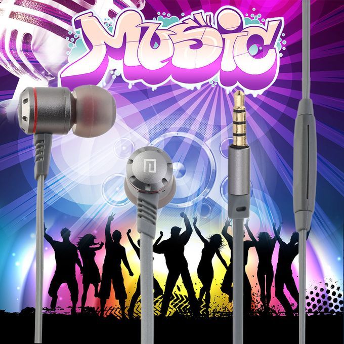 M410   Earphone Wired    R B  Hifi Earphones Headset With Mi -grey