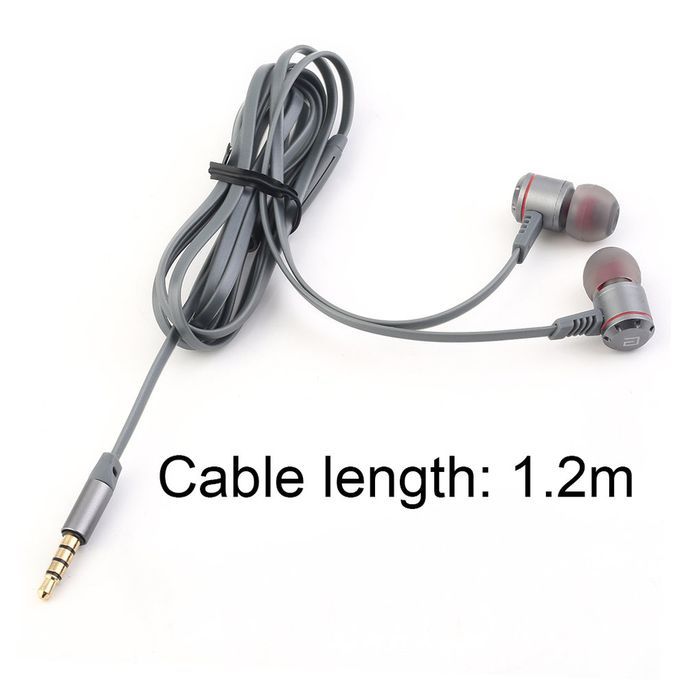 M410   Earphone Wired    R B  Hifi Earphones Headset With Mi -grey
