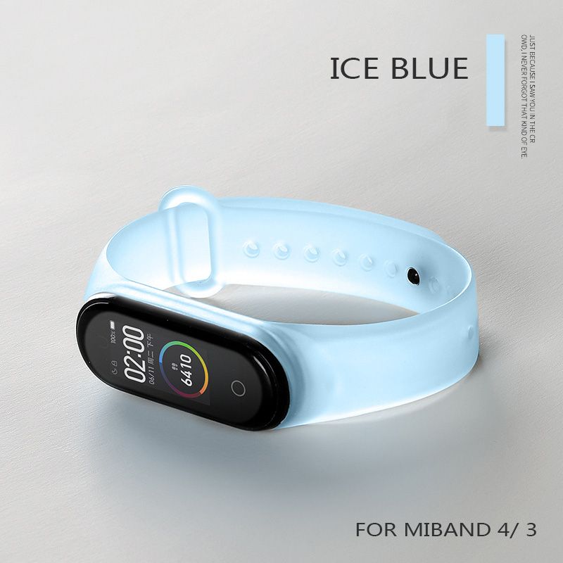 M3 M4 Bracelet For Xiaomi Mi Band 4 3 Bracelet Transparent Silicone Black Wrist Strap For Xiaomi 3 4 Band Smart Wristband M3plus