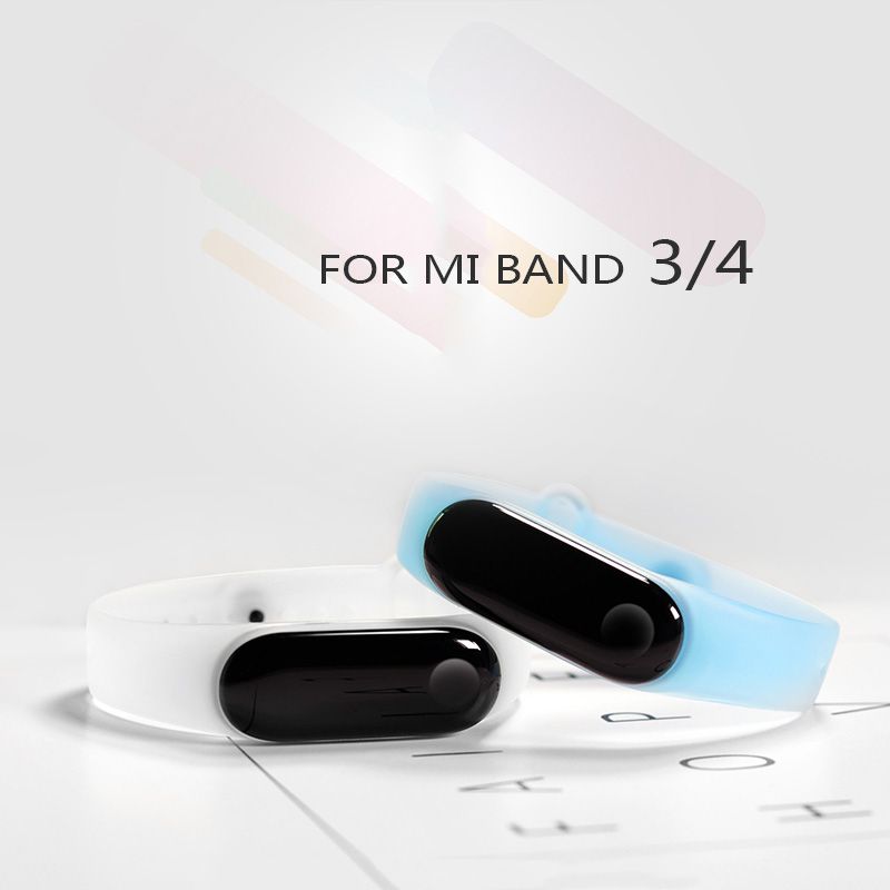 M3 M4 Bracelet For Xiaomi Mi Band 4 3 Bracelet Transparent Silicone Black Wrist Strap For Xiaomi 3 4 Band Smart Wristband M3plus