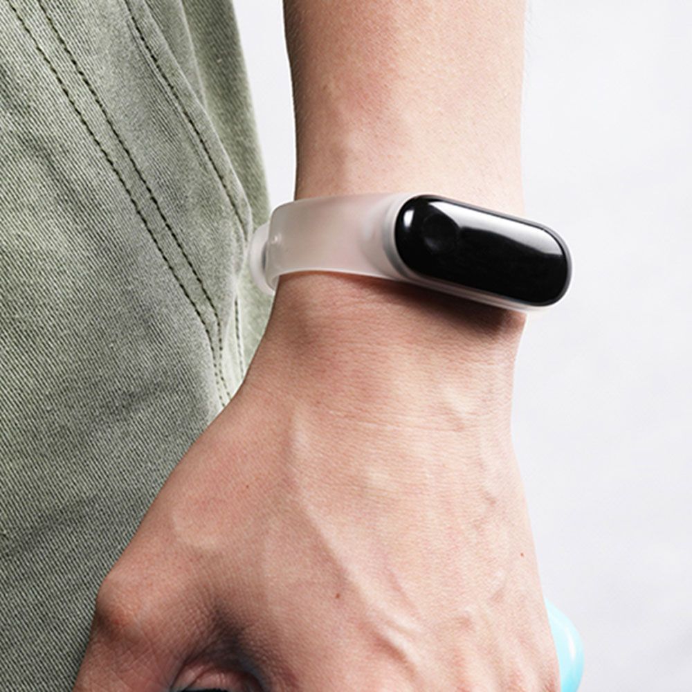 M3 M4 Bracelet For Xiaomi Mi Band 4 3 Bracelet Transparent Silicone Black Wrist Strap For Xiaomi 3 4 Band Smart Wristband M3plus