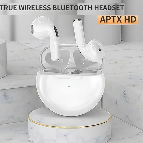New Pro6 White And Black Headphones Wireless Bluetooth Pod