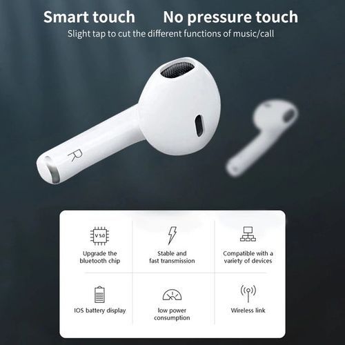 New Pro6 White And Black Headphones Wireless Bluetooth Pod