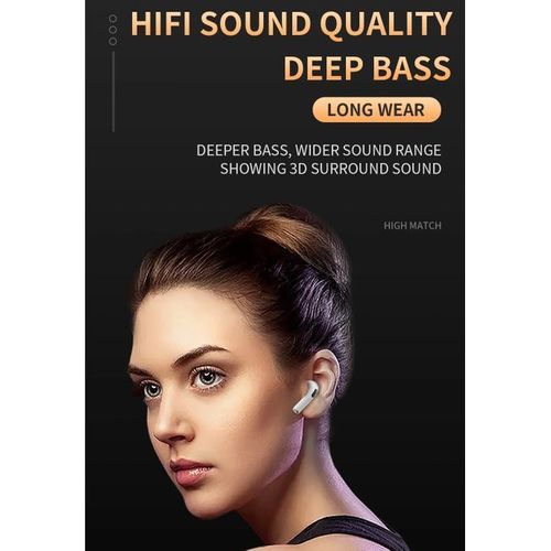 New Pro6 White And Black Headphones Wireless Bluetooth Pod