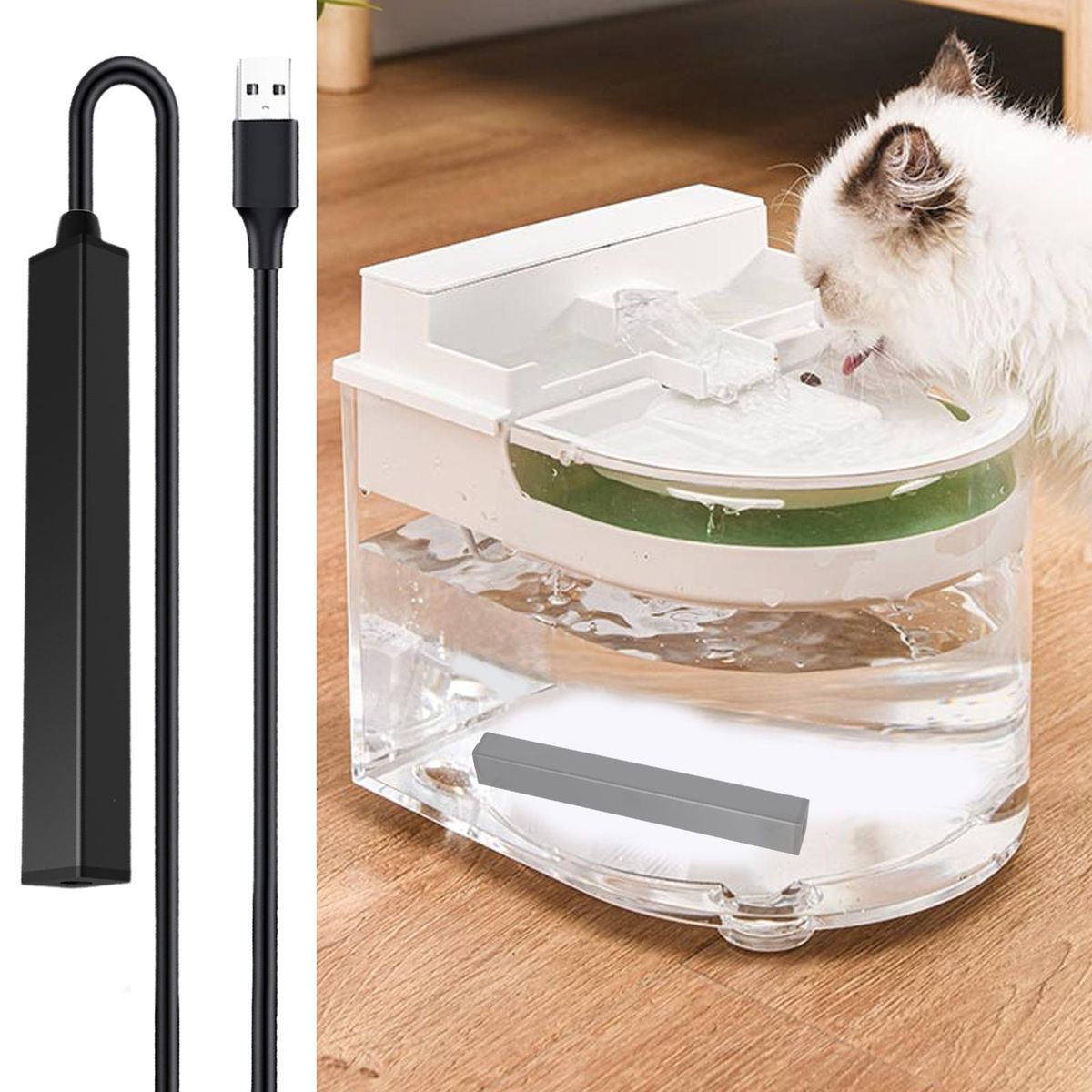 Water Heating Rod Over-Temperature Protection Submersible Fish Tank Heater 5W