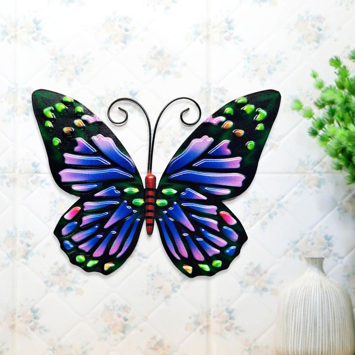 Wall Statue Outdoor Decoration Animal Miniatures Statue Blue