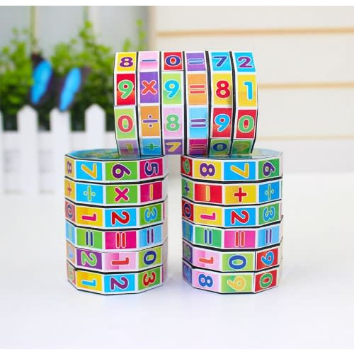Cylindrical Plastic Cube Toy -  3 Pieces