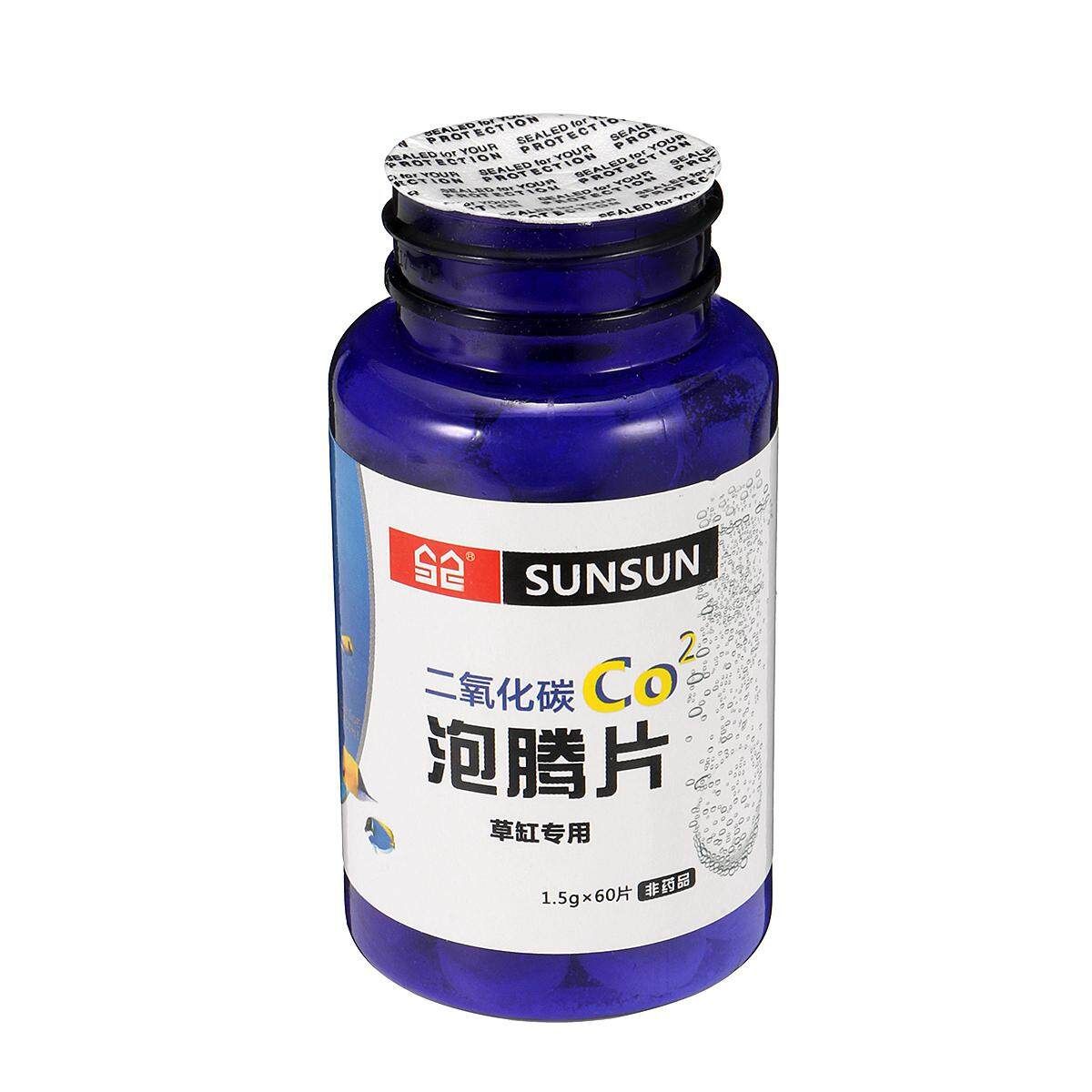 60Pcs CO2 Tablet Supplement Carbon Dioxide Diffuser Aquarium Fish Tank Water Plants Growth
