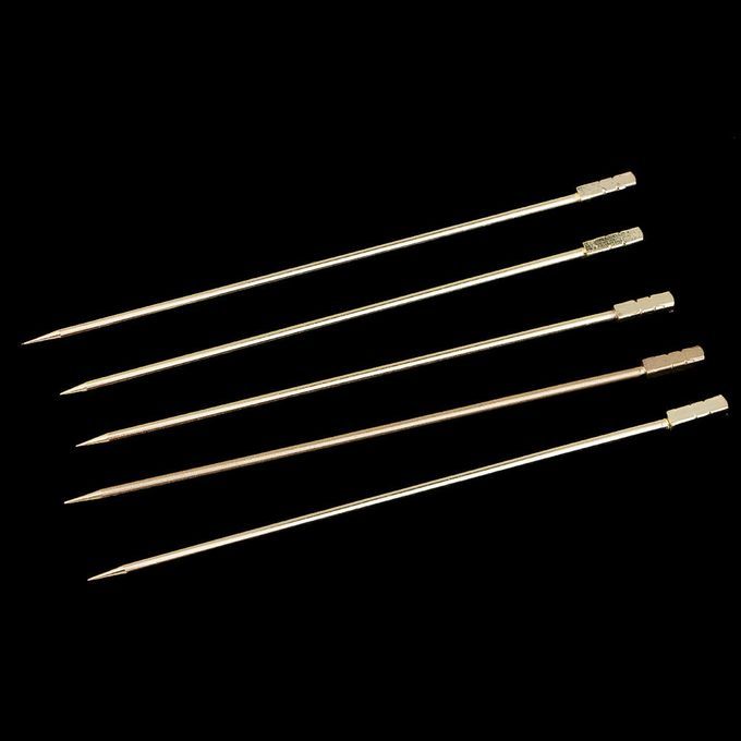 5pcs Cocktail Sign Cocktail Picks Fruit Food Sticks Square -Gold