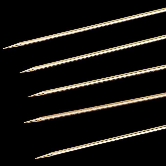 5pcs Cocktail Sign Cocktail Picks Fruit Food Sticks Square -Gold