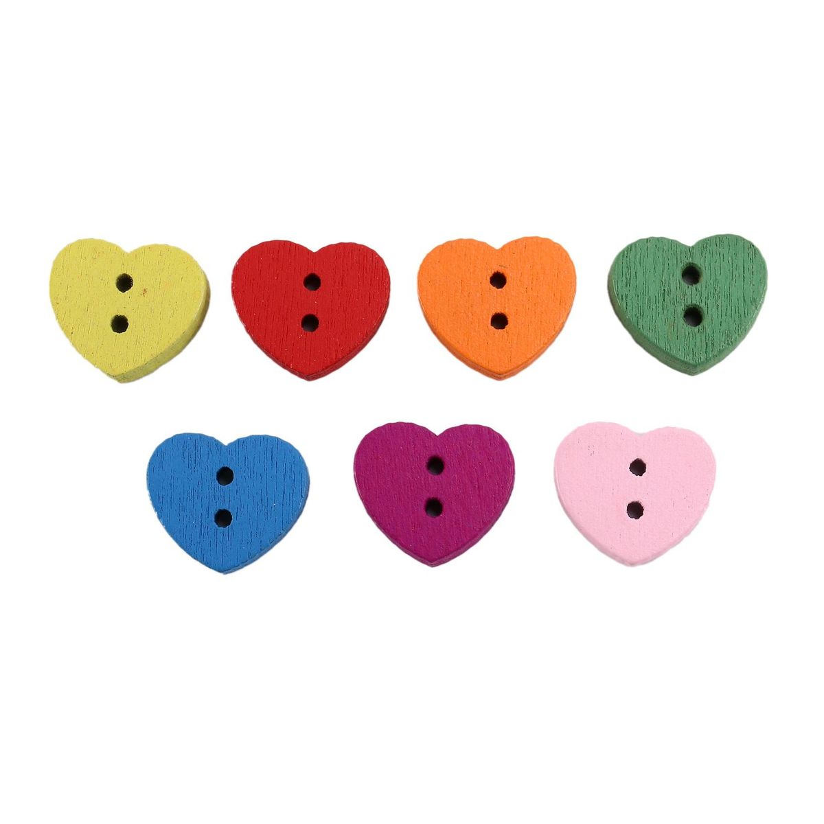 50 pcs Colorful Wooden Buttons Sewing Scrapbooking