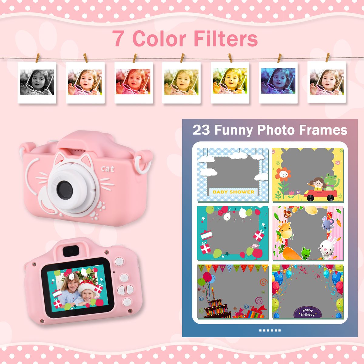 Andoer X8 Mini Camera Kids Camera Digital Camera 1080P