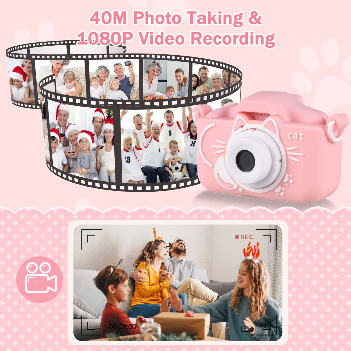Andoer X8 Mini Camera Kids Camera Digital Camera 1080P