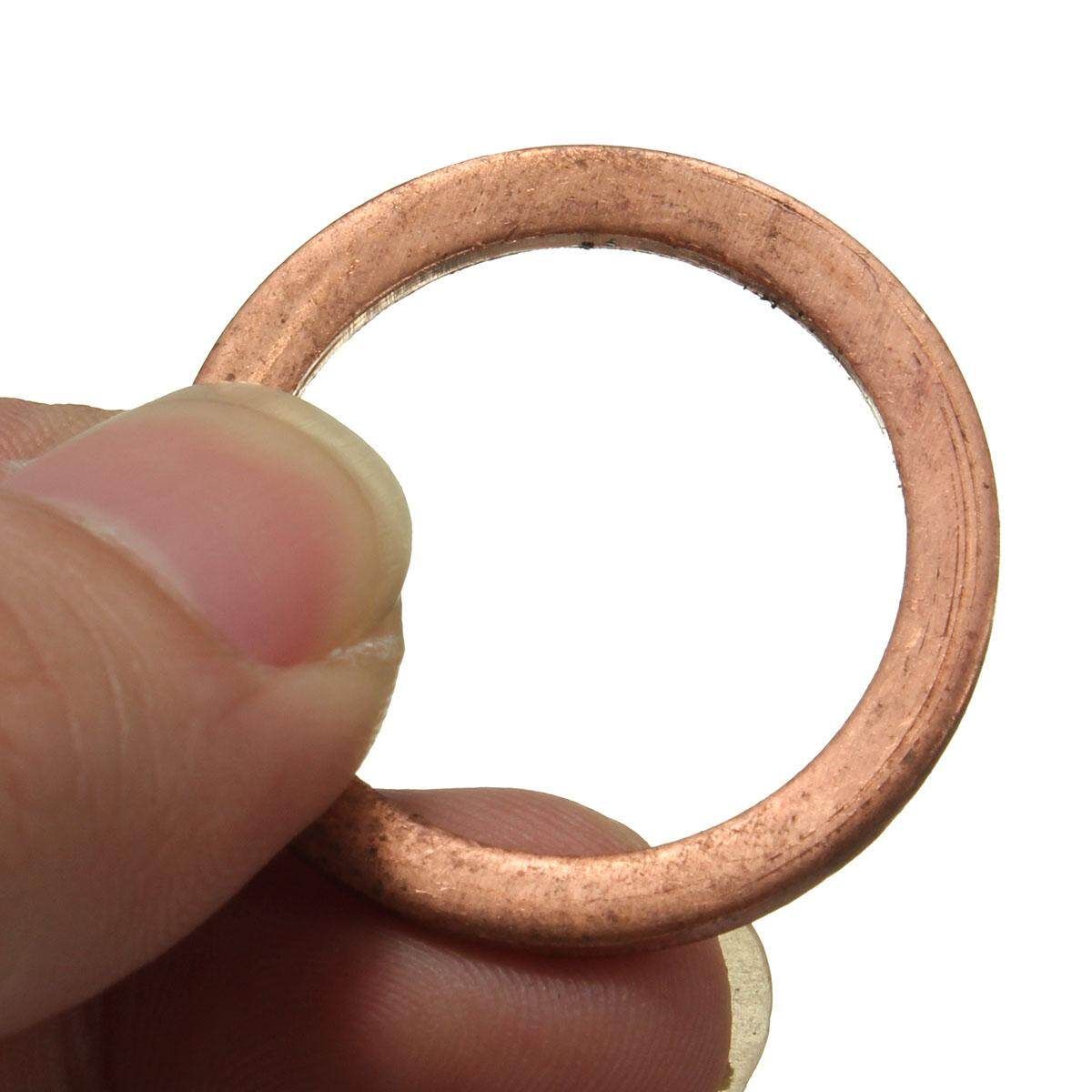 5pcs Bike Copper Exhaust Crush Gasket For Pitbike ATV Engine 50cc 110cc 125cc 160cc