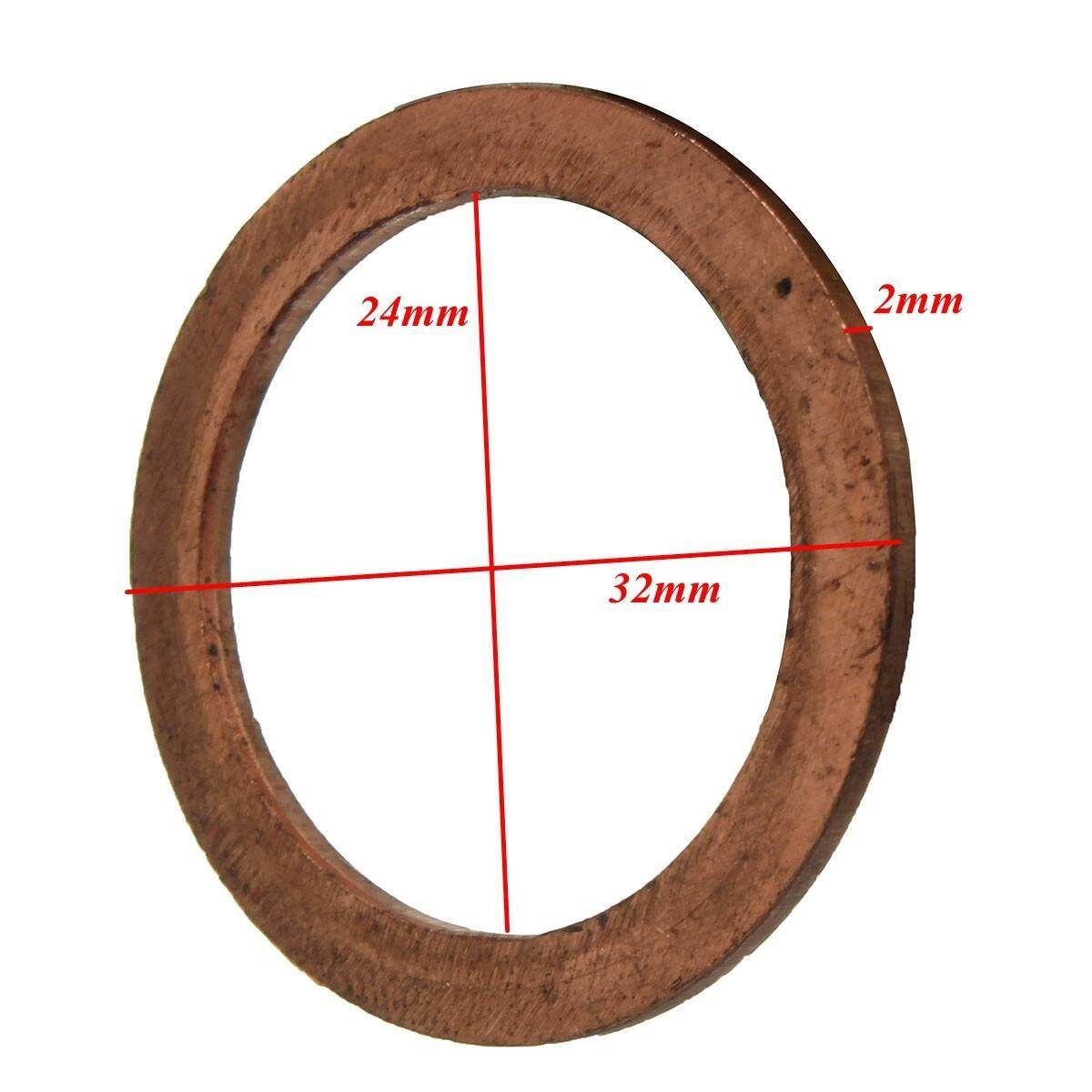 5pcs Bike Copper Exhaust Crush Gasket For Pitbike ATV Engine 50cc 110cc 125cc 160cc