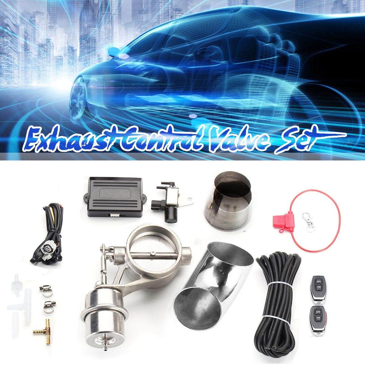 Exhaust Control Valve Set With Vacuum Actuator CUTOUT 2.5" 63mm Pipe CLOSE STYLE