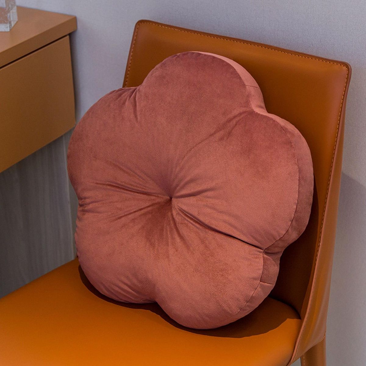 Cushion Multifunctional Creative Flower Throw Pillow Back Cushion Brown