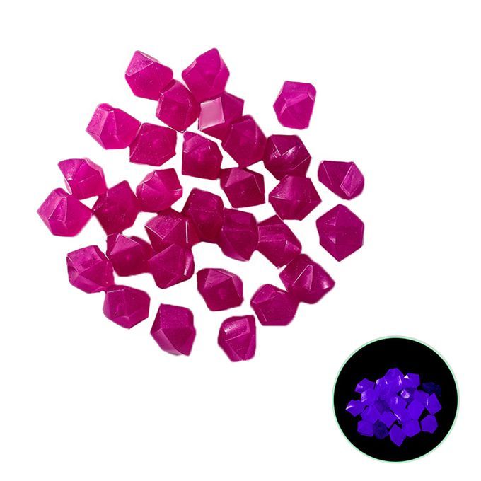 500pcs Glow In The Dark Stones Glow Stones Diamond-Shaped