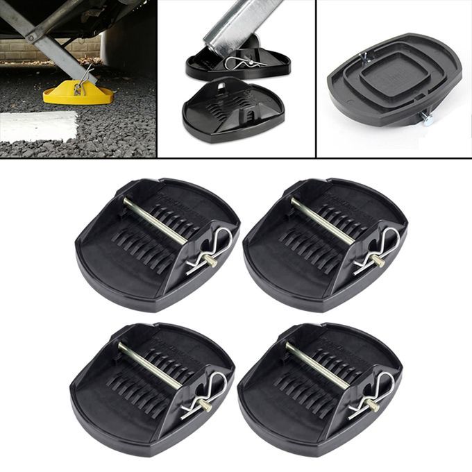 4 Pieces Caravan Jack Pads Anti Sag Outrigger Pad Adapter For Trailers