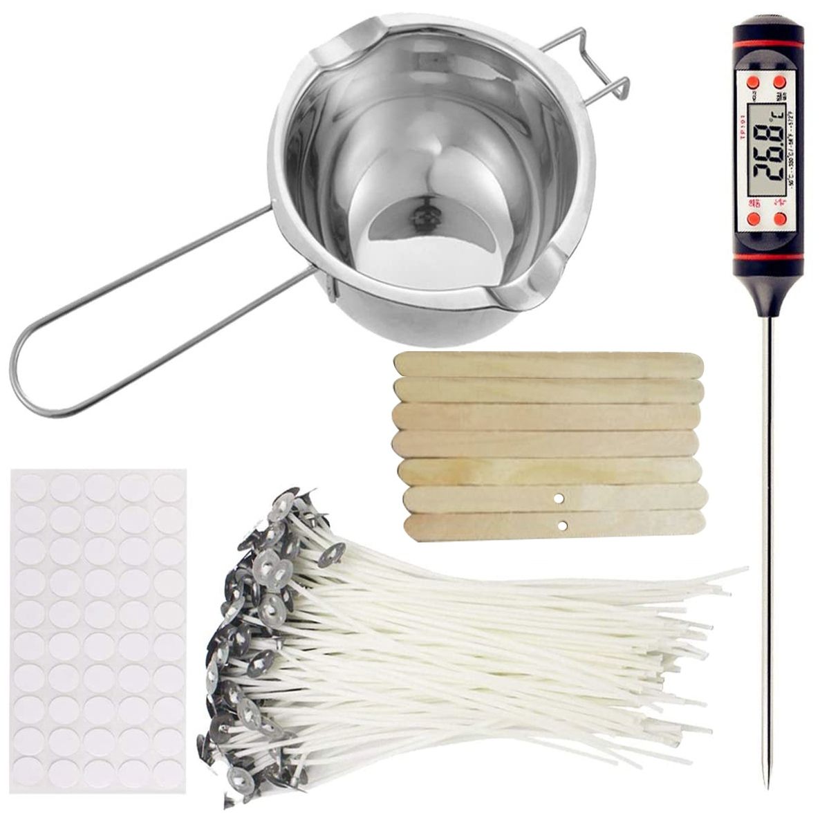 Candle Making Kit,Candle Melting Pot,Candle Wicks,Wick