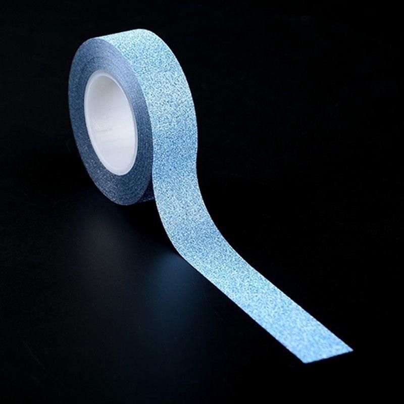 1.5cm x 10m Glitter Sparkle Washi Tape Self Adhesive-Silver