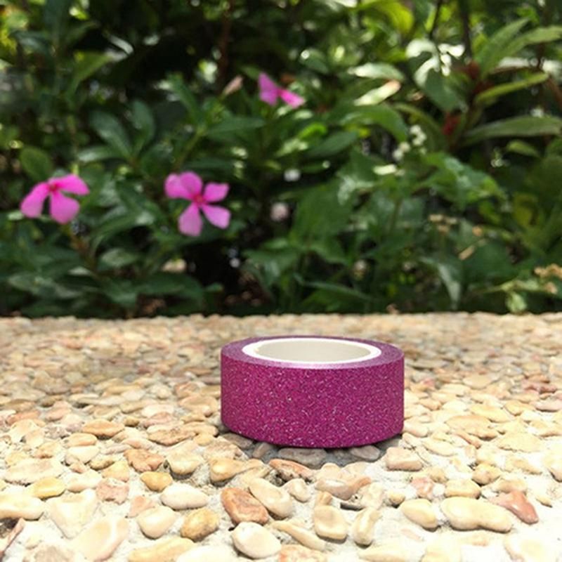 1.5cm x 10m Glitter Sparkle Washi Tape Self Adhesive-Silver