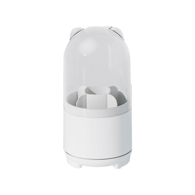 Dustproof Pen Holder 360 ° Rotating Cosmetic Brush Storage Box Transparent Eyebrow Pencil Eye Shadow Brush Storage Tube Lipstick Finishing Box