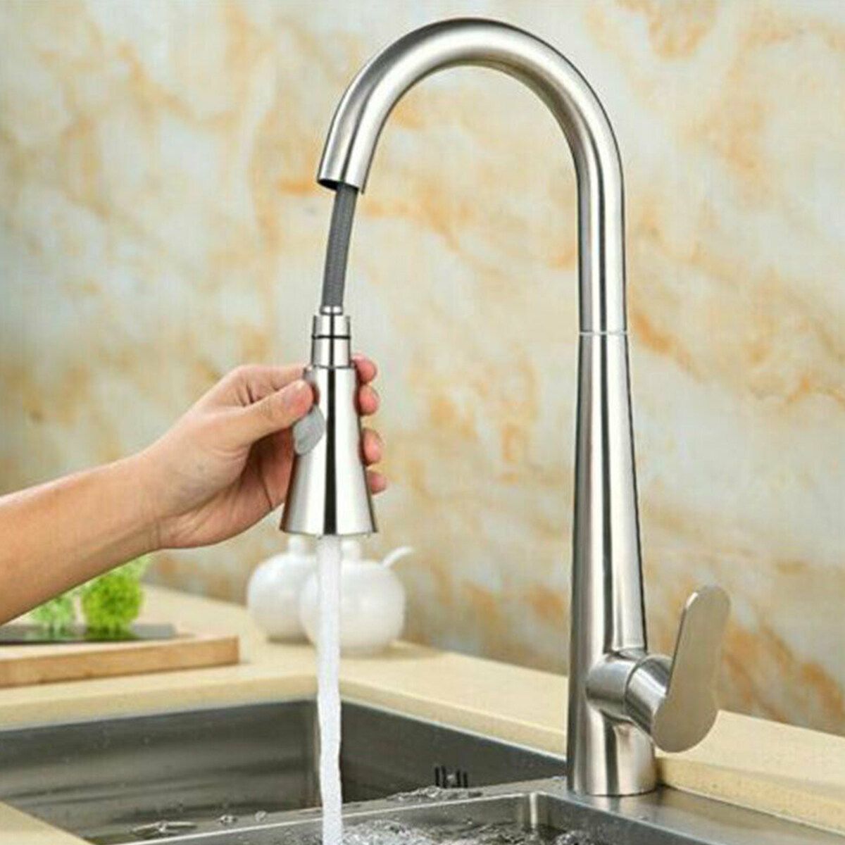 Kitchen Tap Head Water Faucet Sprayer Spray Head Replacement Mixer Tap Pull Out