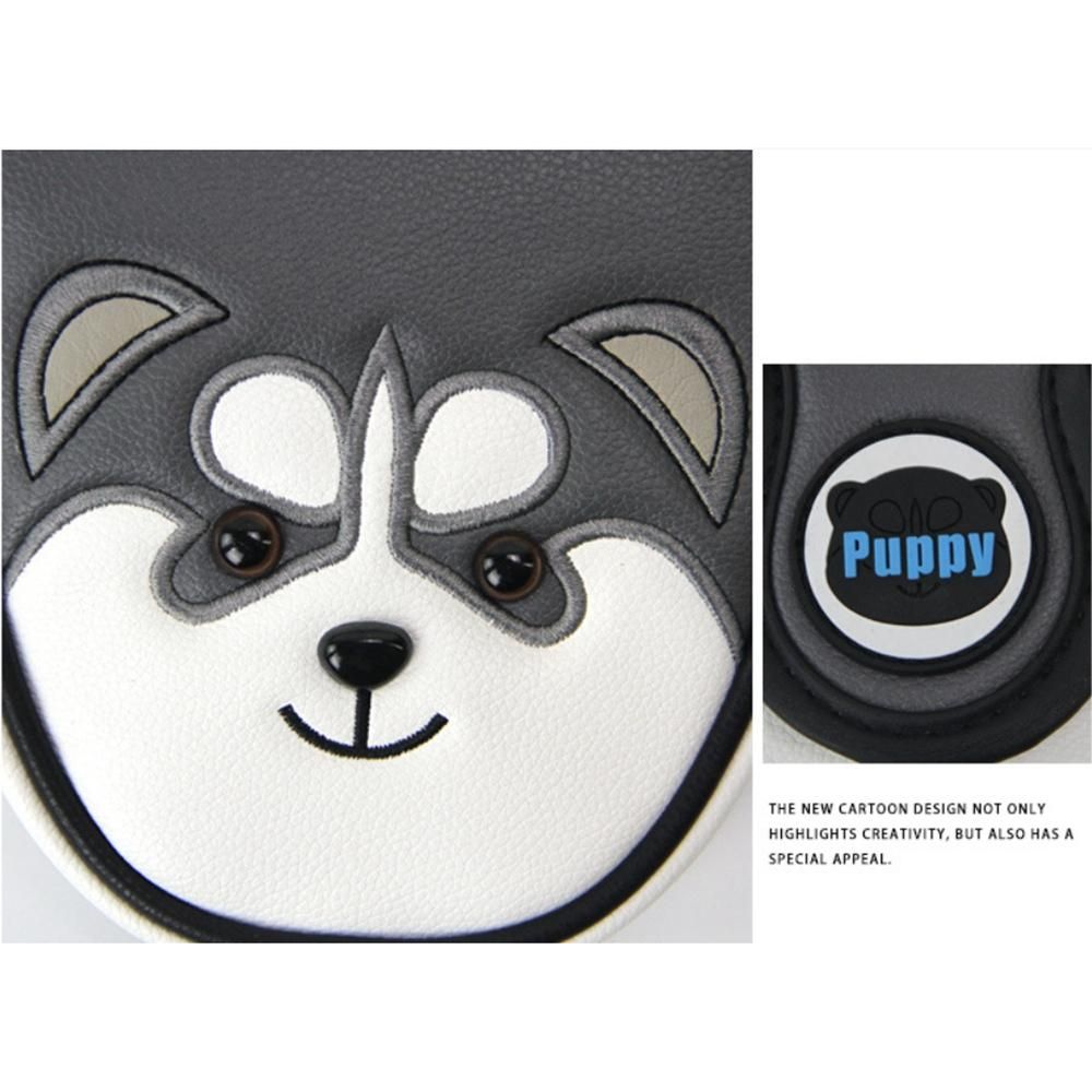 Golf Mallet Husky Semicircle Putter Cover Golf Head Cover Waterproof Pu Fabric Golf Protective Cover