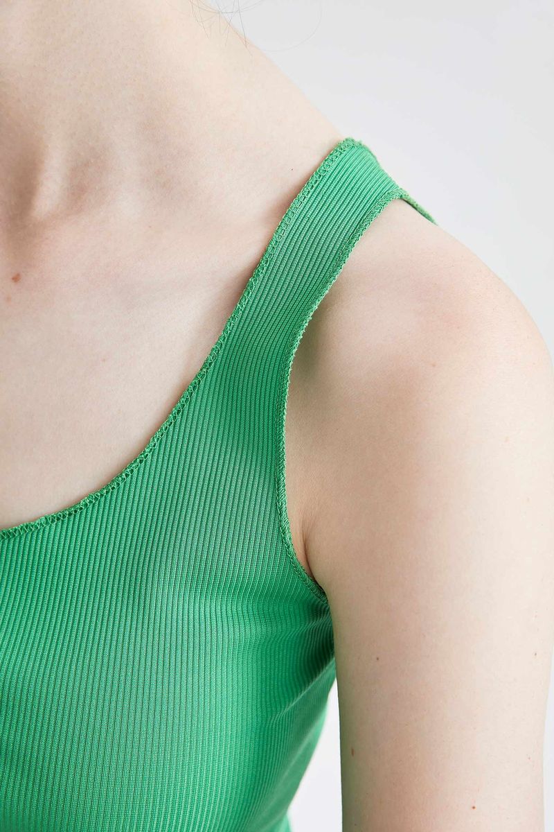 Woman Slim Fit Knitted Athlete-Green