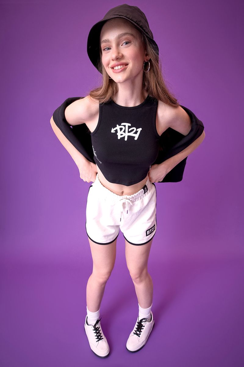 Woman Fitted Halter Collar Knitted Athlete-Black