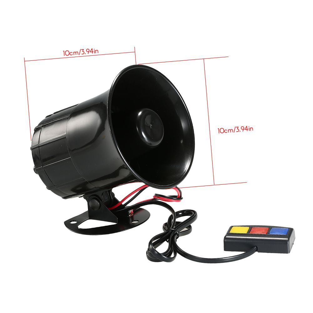 DC 12V 3 Tone Sounds Loud Speaker Security Warning Siren