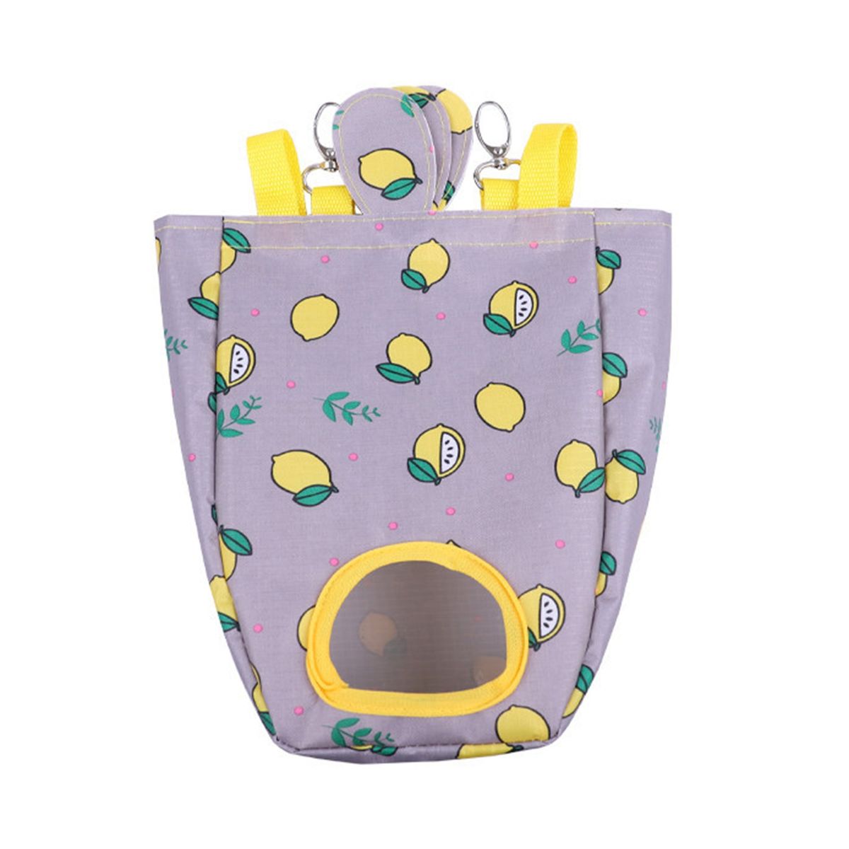 Pet Hay Bag Chinchilla Hanging Hay Bag Food Dispenser Grey