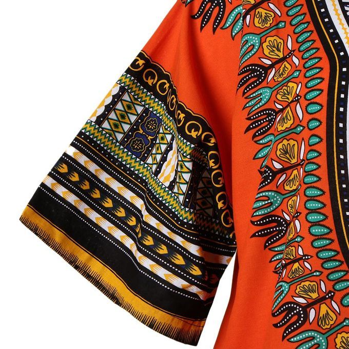 4x African Print Dress Cotton Dashiki Shirt Clothing Hippie Tshirt For