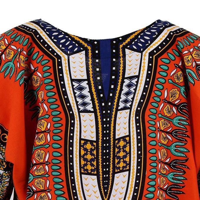 4x African Print Dress Cotton Dashiki Shirt Clothing Hippie Tshirt For