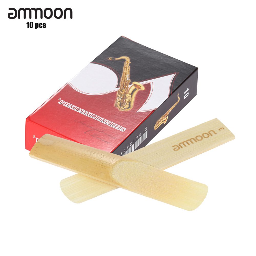 Ammoon 10-pack Pieces Strength 3.0 Bamboo Reeds For Bb
