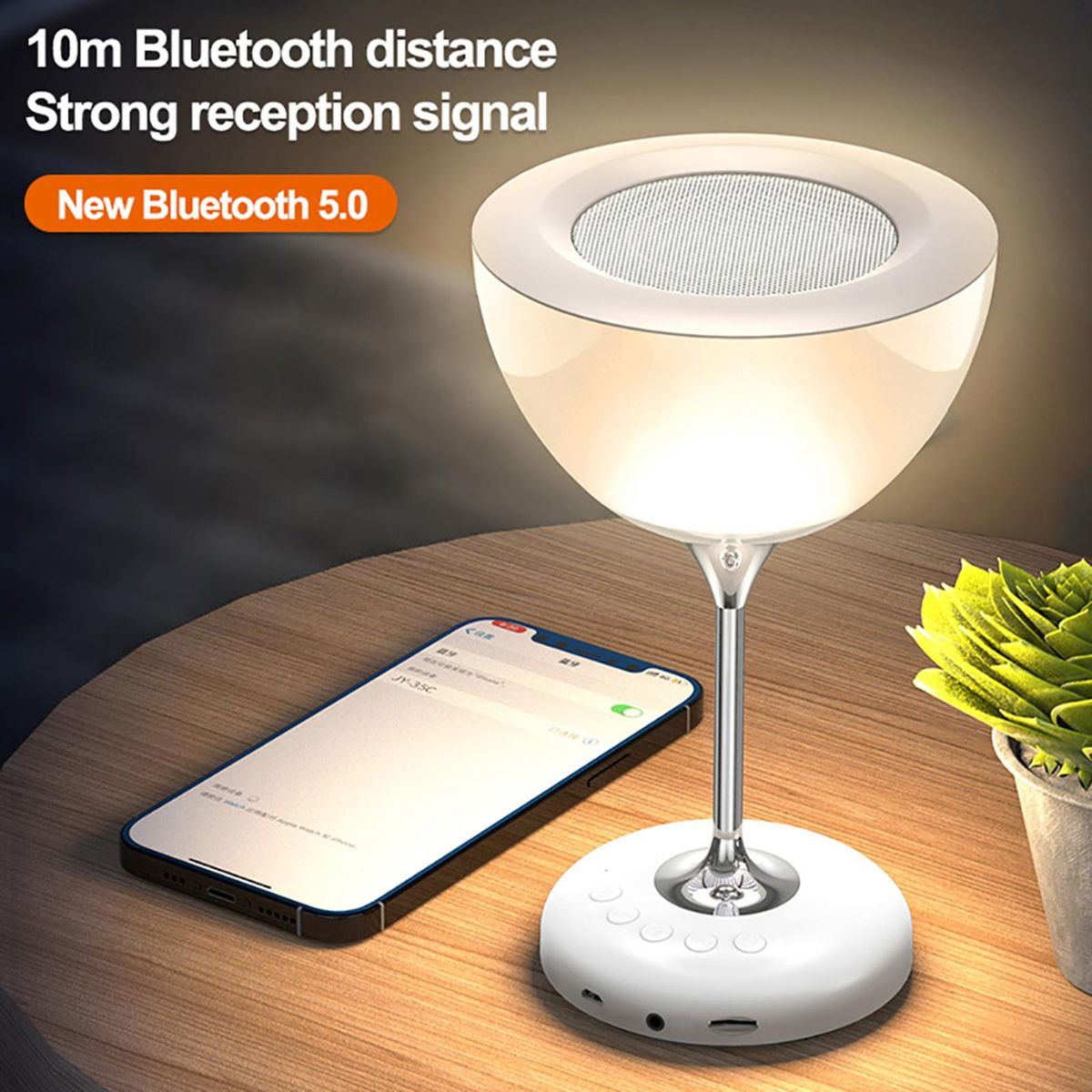 Bluetooth Speakers Lights Desk Lamp MP3 Player Gifts For Couples