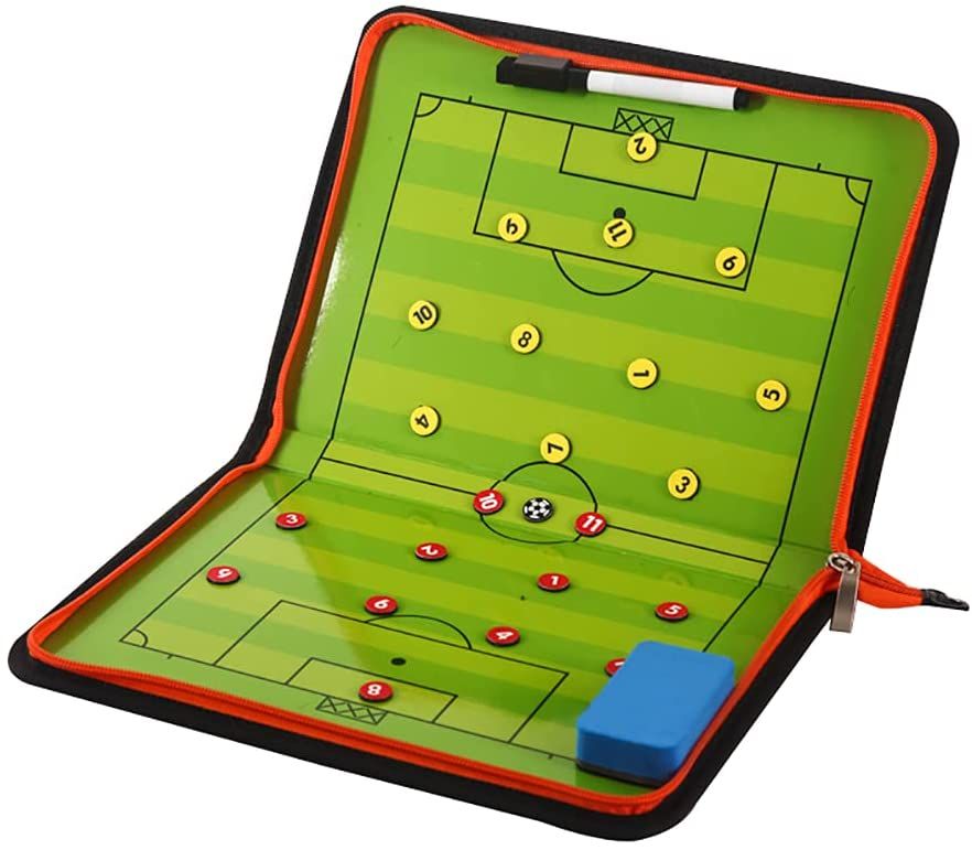 Foldable Soccer Coachs Tactical Board Professional Portable Training Magnet Clipboard With Dry Erase Marker Pen