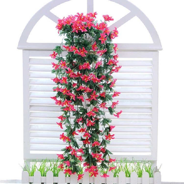 Artificial Flower Wall Hanging Lily Flower Vine