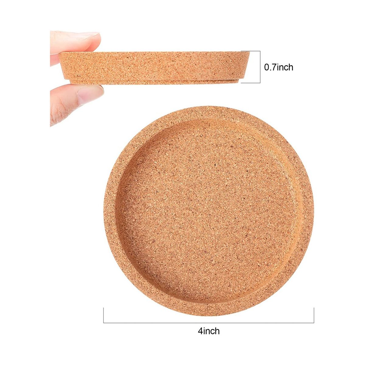 18 Cork Coasters Bulk 4 Inch Round Lip Cup Holder Leak Proof Cork Coasters for Drinks Reusable Absorbent Cup Coaster