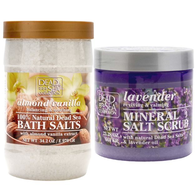 Mineral Salt Scrub & Almond Vanilla Bath Salts