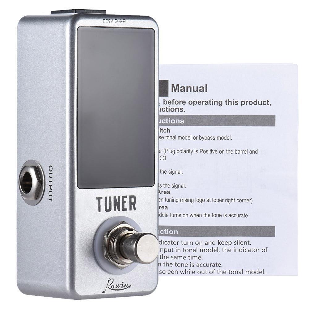 Mini Chromatic Tuner Pedal Effect LED Display True Bypass for Guitar Bass