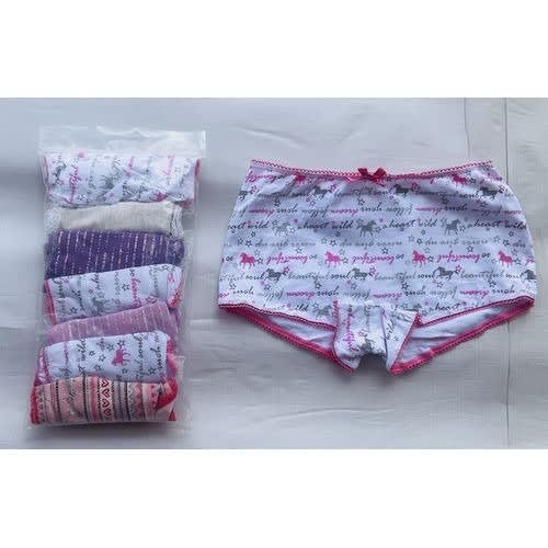 7 Pack Colored Girls Briefs- A