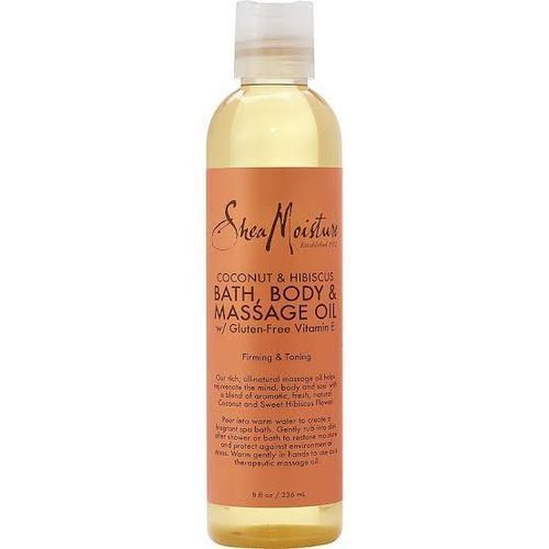 COCONUT & HIBISCUS BATH, BODY & MASSAGE OIL., 8 OZ