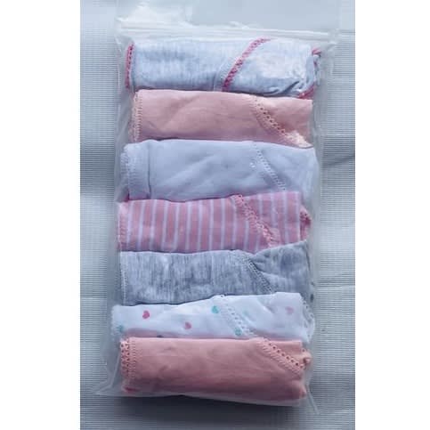 7 Pack Colored Girls Briefs- D