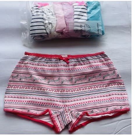 11-12yrs 7 Pack Colored Girls Briefs- E3